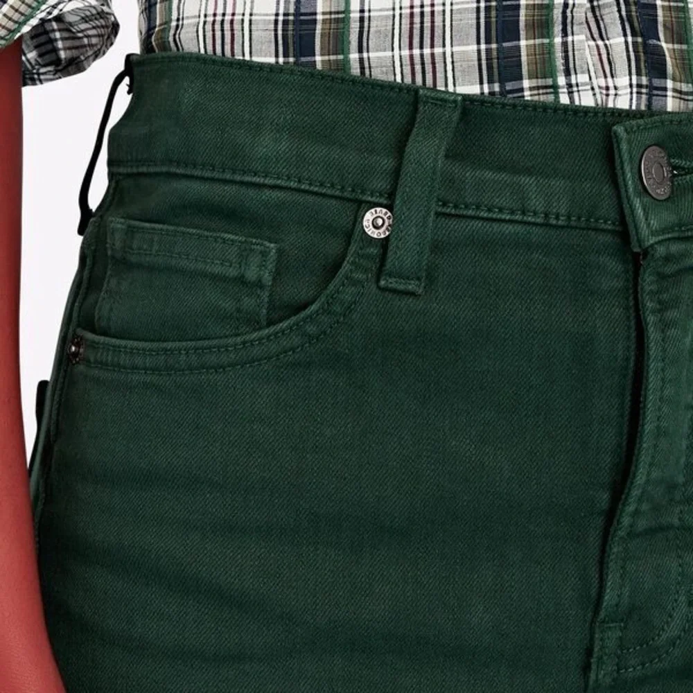 Veronica Beard Debbie High-Rise Skinny Jeans in Evergreen, Size 27